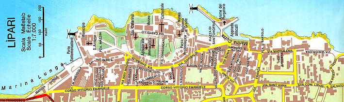 Stadtplan Lipari